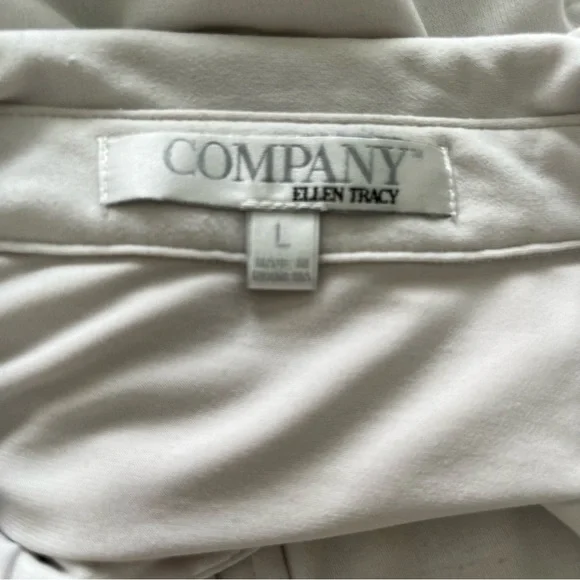 Ellen Tracy COMPANY Blouse Long Sleeve Collared Button Down Size Large - Picture 7 of 9